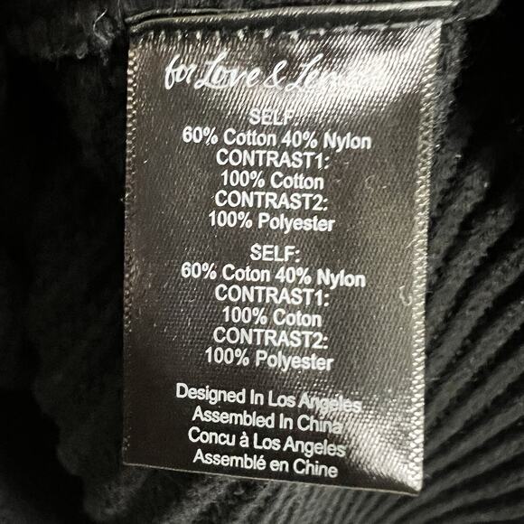 For Love And Lemons Olina Crochet Mini Dress Medium Black Y2K Gothic Fairy - Picture 11 of 12